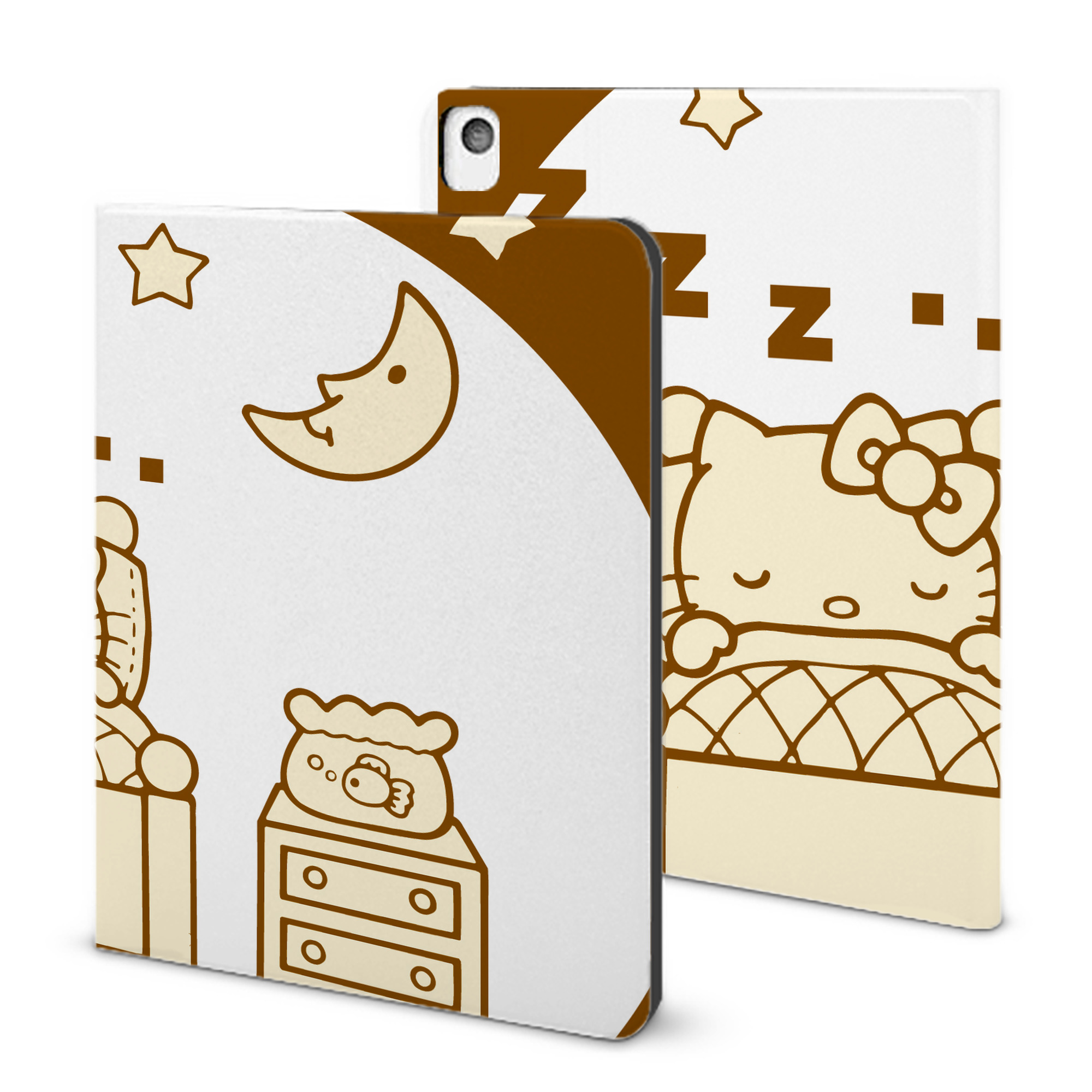 （画像用） Hello Kitty ハローキティ IPadケース ペンホルダー付き ブックスタイルデザイン